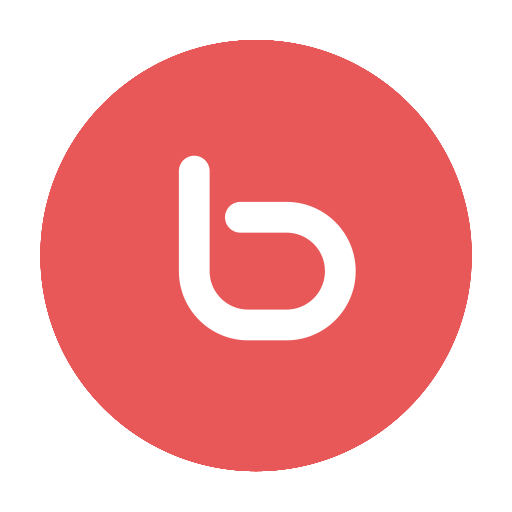 Red B Logo - B icon, bebo icon, circular icon, rotary icon, modern icon, mod icon