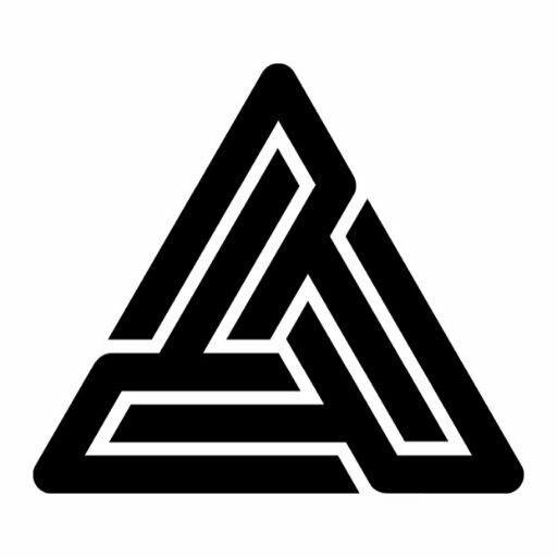 Black Triangle Logo - Black Pyramid Logo) Behind The Right Ear. | Tatted Up Ideas ...