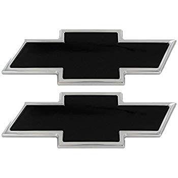 Black Chevy Logo - Amazon.com: All Sales 96108K Bowtie for Chevy, Pair: Automotive