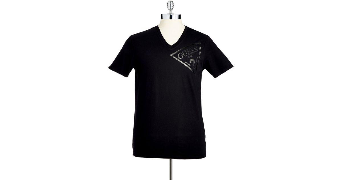 Black Triangle Logo - Guess Triangle Logo Tshirt in Black for Men