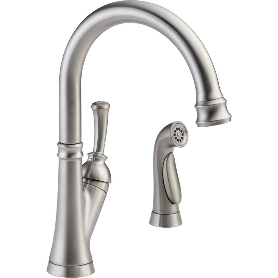 Delta Kitchen Faucets Logo - Delta Savile Stainless 1-handle Deck Mount High-Arc Kitchen Faucet ...