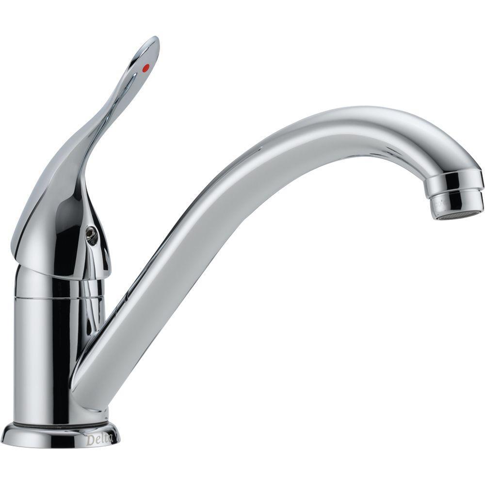 Delta Kitchen Faucets Logo - Delta Classic Single Handle Standard Kitchen Faucet In Chrome 101LF