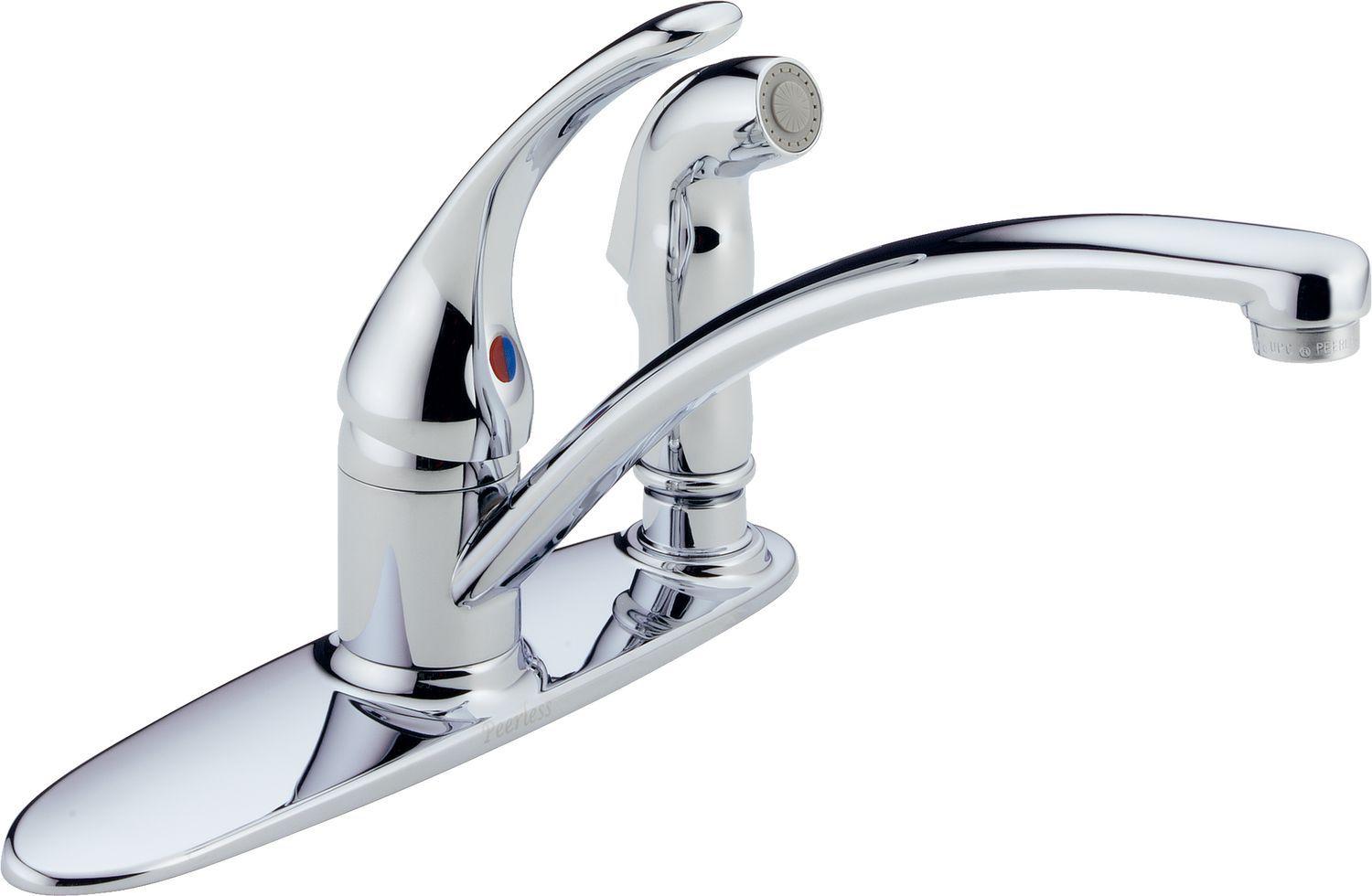 Delta Kitchen Faucets Logo - Peerless® Chrome Single Handle Kitchen Faucet with Spray | Walmart ...