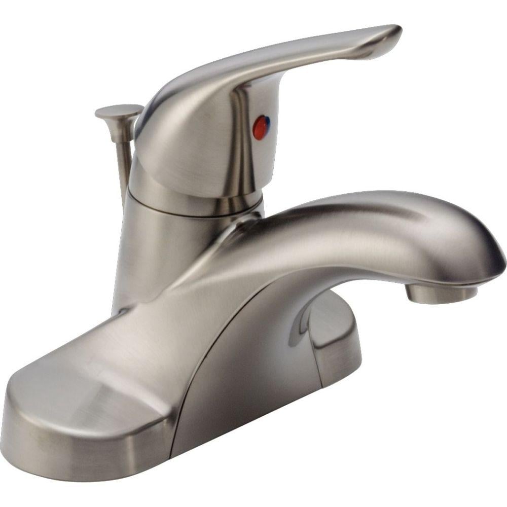 Delta Kitchen Faucets Logo - Delta Faucet B510LF SS Foundations Brilliance Stainless One Handle
