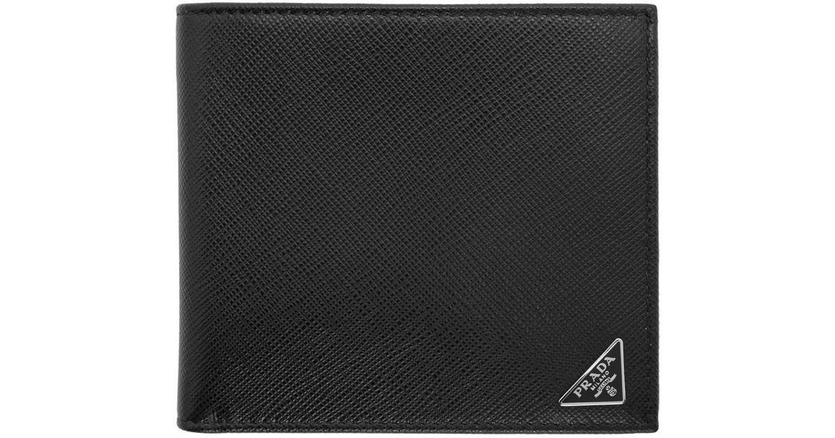 Black Triangle Logo - Prada Black Triangle Logo Wallet in Black for Men