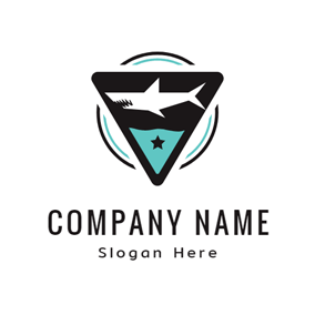 Shark in Triangle Logo - Free Shark Logo Designs | DesignEvo Logo Maker