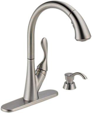 Delta Kitchen Faucets Logo - Delta 19922-SSSD-DST Ashton Single Handle Pull-Down Kitchen Faucet ...