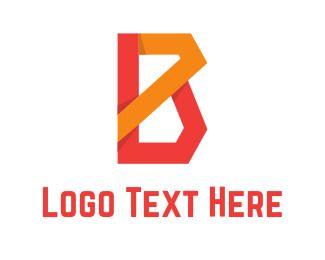 Red and Orange B Logo - Technology Logo Maker | Create A Technology Logo | BrandCrowd