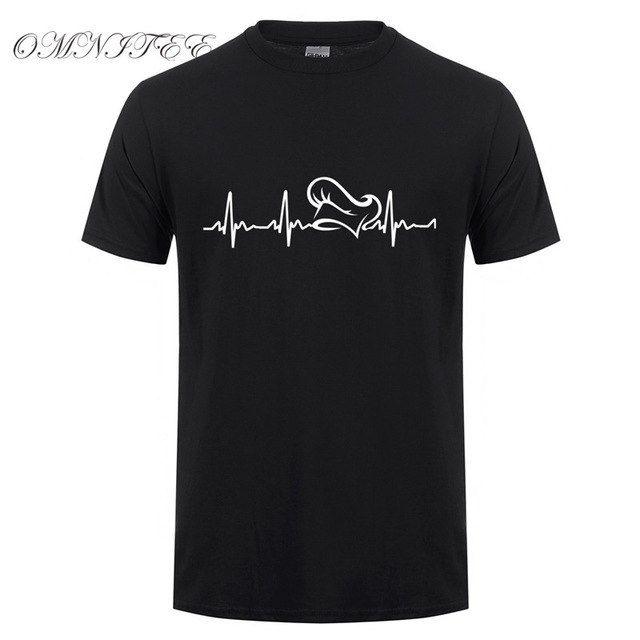 686 Fashion Logo - New Fashion Heartbeat of Chef T Shirts Men Summer Style Short Sleeve ...