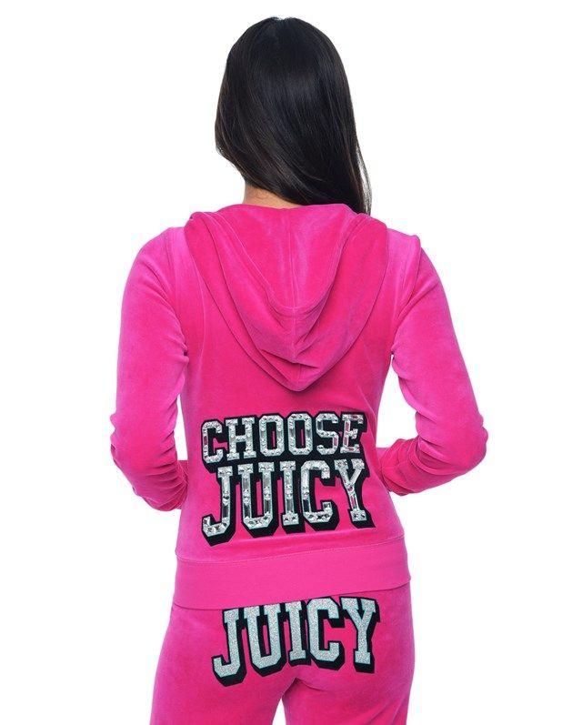 Juicy Logo - Logo Choose Juicy Logo Velour Original Jacket | Juicy Couture