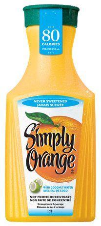 Simply Orange Juice Logo - Simply Orange Juice with Coconut Water | Walmart Canada