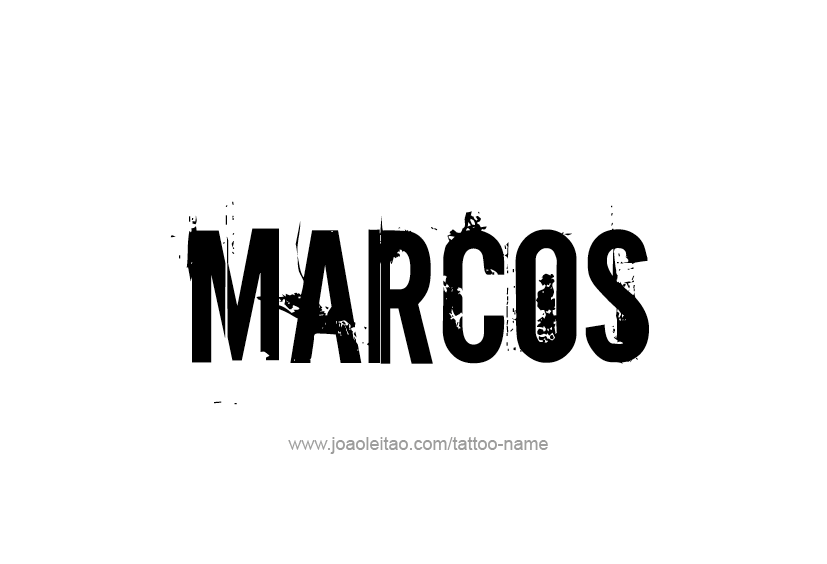 Marcos Name Logo - Marcos Name Tattoo Designs
