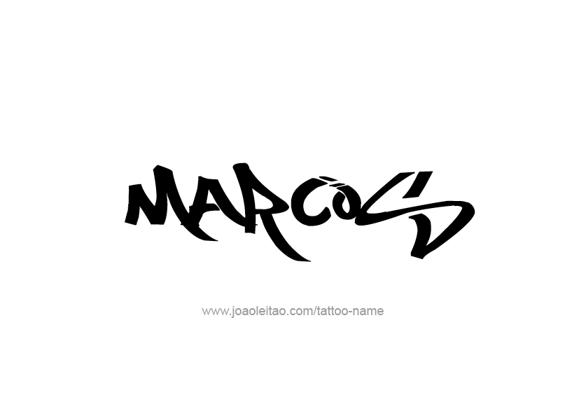 Marcos Name Logo - Marcos Name Tattoo Designs | Places to Visit | Tattoos, Name tattoos ...