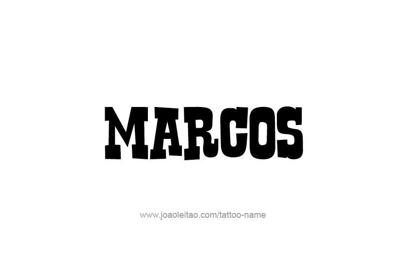 Marcos Name Logo - Marcos Name Tattoo Designs