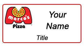 Marcos Name Logo - Marco's Pizza Name Badges / Tags