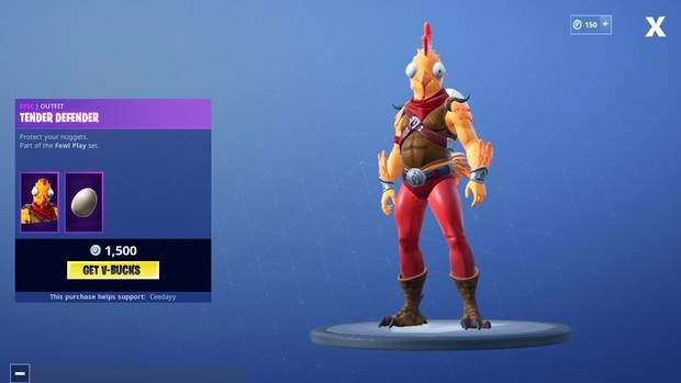 Skin Fornite Logo - Eight-year-old's Fortnite chicken skin idea becomes a reality ...