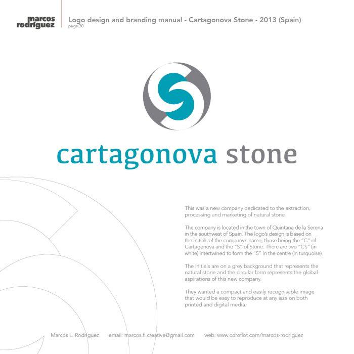 Marcos Name Logo - Logo design and branding manual - Cartagonova Stone - 2013 (Spain ...