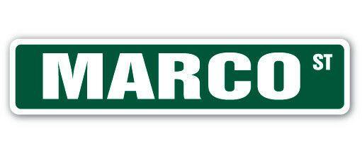 Marcos Name Logo - Marco Street Sign Name Kids Childrens Room Door Bedroom Girls Boys