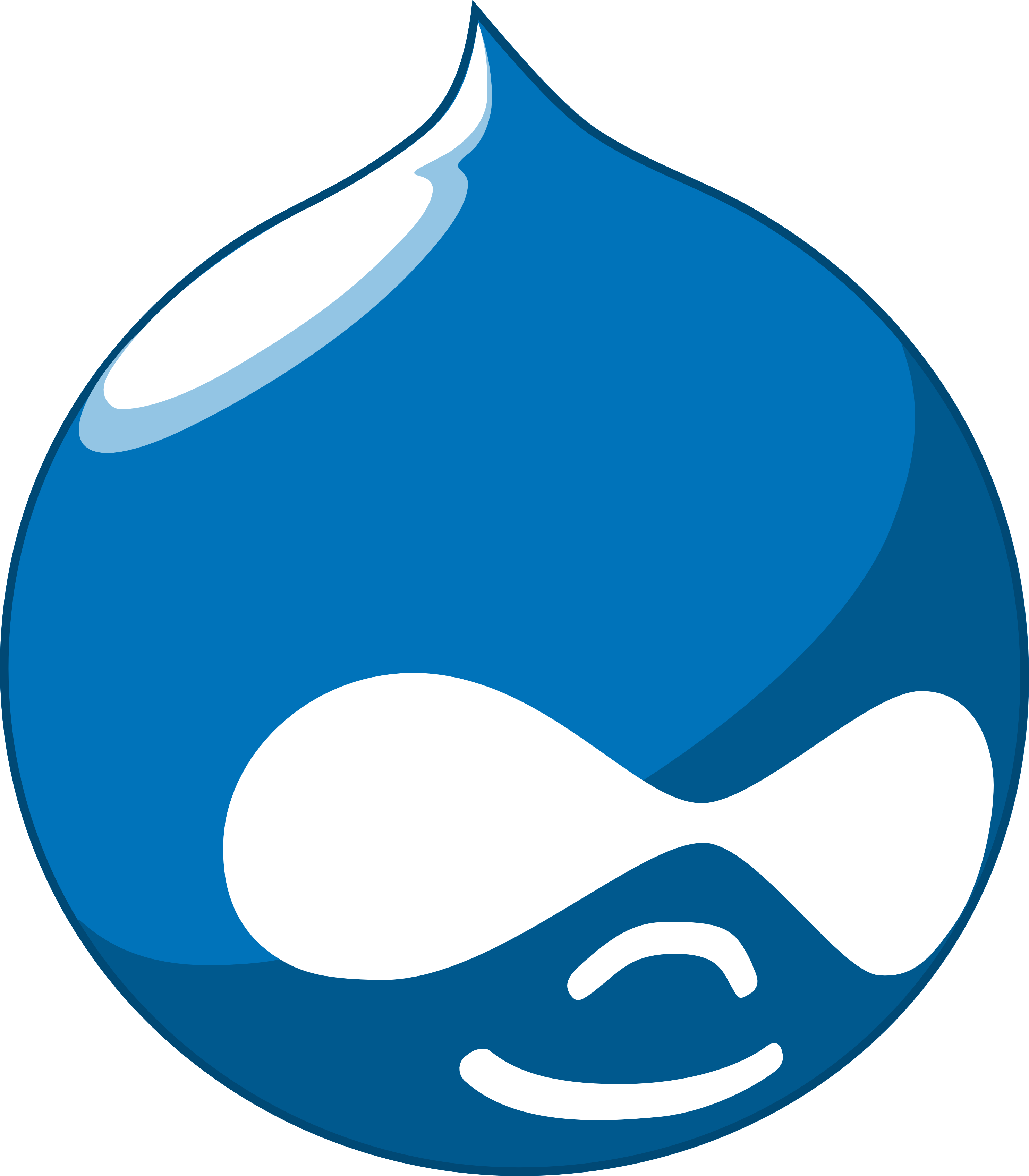 Blue Water Drop Logo - Drupal vs WordPress: Which to use?