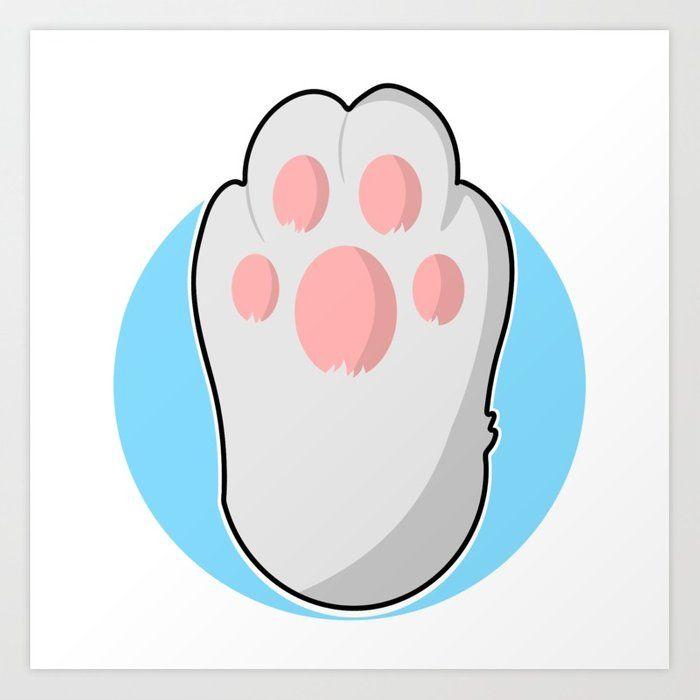 Cute Paw Print Logo - Cute Paw Art Print