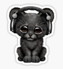 Cat Wearing Headphones Logo - Cat Wearing Headphones Stickers | Redbubble
