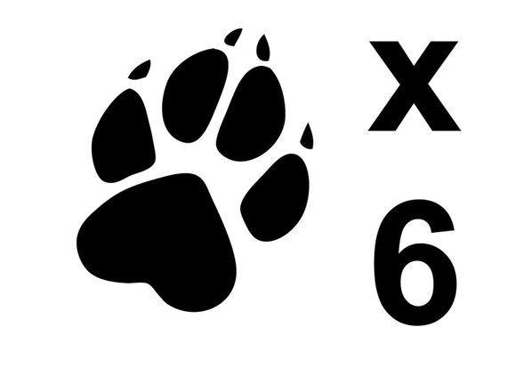 Cute Paw Print Logo - x Gloss Wolf Paw Decal Cute Paw Stickers Bin Stickers Wolf