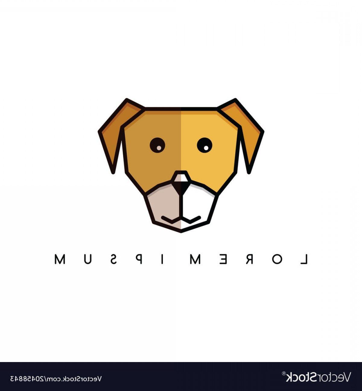 Cute Paw Print Logo - Cute Dog Puppy Animal Head Logo Theme Vector
