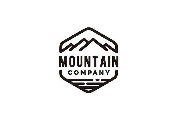 Hipster Mountain Logo - Outdoor Hipster Mountain Sea Logo Logo Templates Creative Market