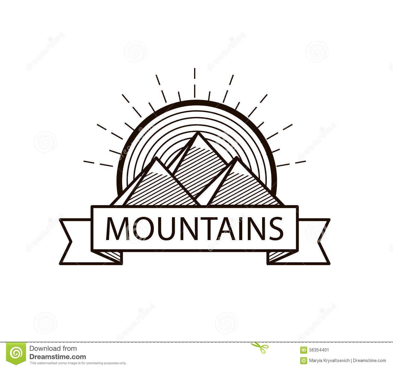 Hipster Mountain Logo - Mountain Range Logo , Image, & Picture