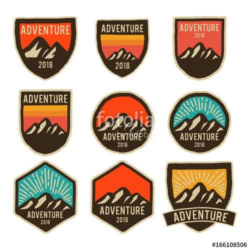 Hipster Mountain Logo - Adventure Hipster Hand Draw Outdoor Mountain Logo Set Collection ...