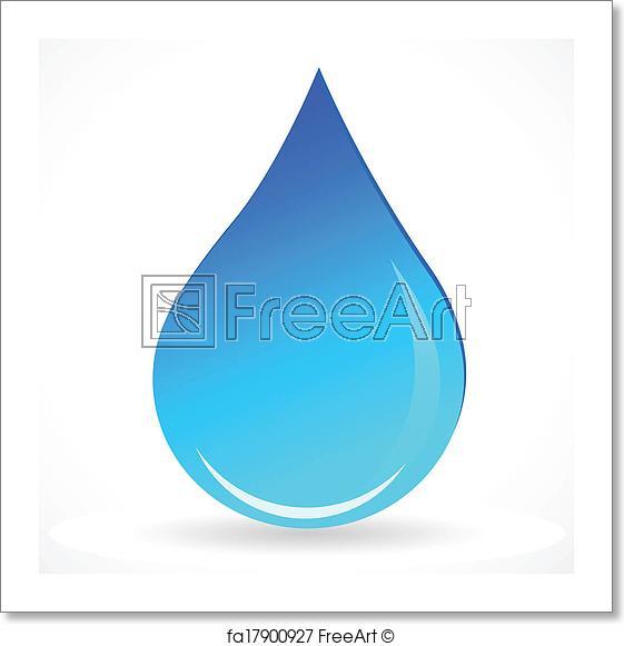 Blue Water Drop Logo - Free art print of Vector of blue water drop logo. Vector of blue ...