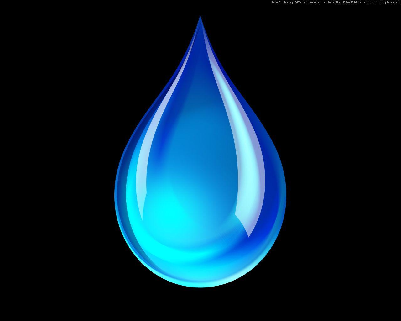 Blue Water Drop Logo - PSD blue water droplet icon | PSDGraphics