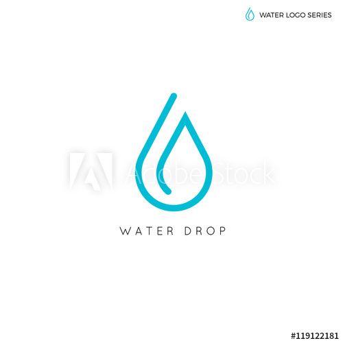 Blue Water Drop Logo - Water logo. Blue water logo. Water best logo. Aqua logo. Bright ...