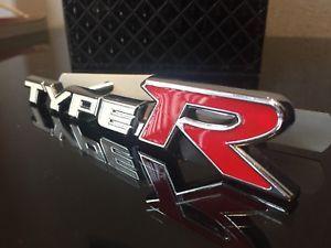 Red and White R Logo - Type R White Red Metal Front Grill Type R Badge Emblem For Honda ...