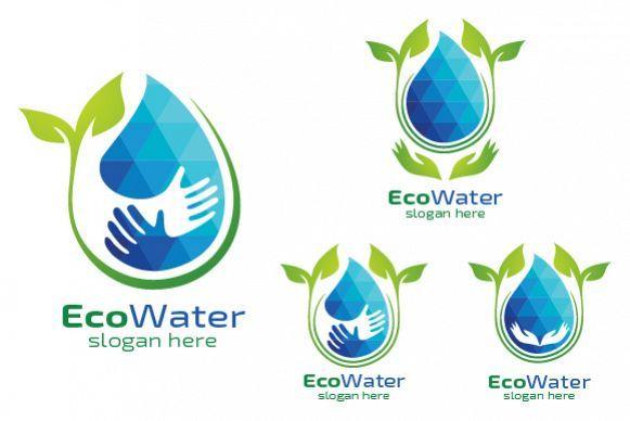 Blue Water Drop Logo - Eco Blue Water Drop Logo