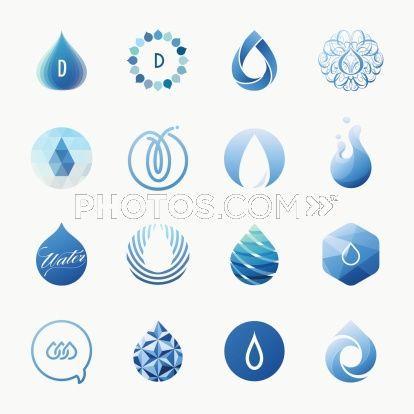 Blue Water Drop Logo - Stock Illustrations: Blue Water Drops. Design Elements | logo | Logo ...