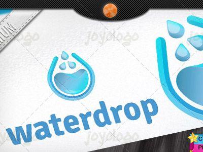 Blue Water Drop Logo - Eco Solutions 3D Blue Water Drop Logo Template