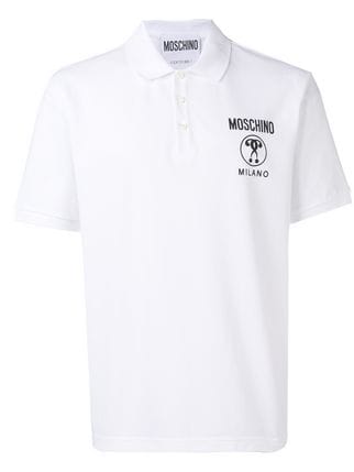 Double Polo Logo - Moschino Double Question Mark logo polo shirt $260 - Shop SS19 ...