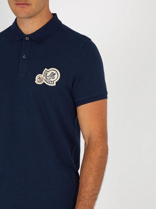 Double Polo Logo - Double Logo Cotton Polo Shirt. Moncler. MATCHESFASHION.COM KR