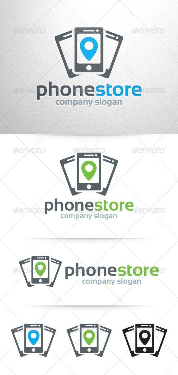 Modern Phone Logo - The Phone Store Logo Template A modern and professional logo