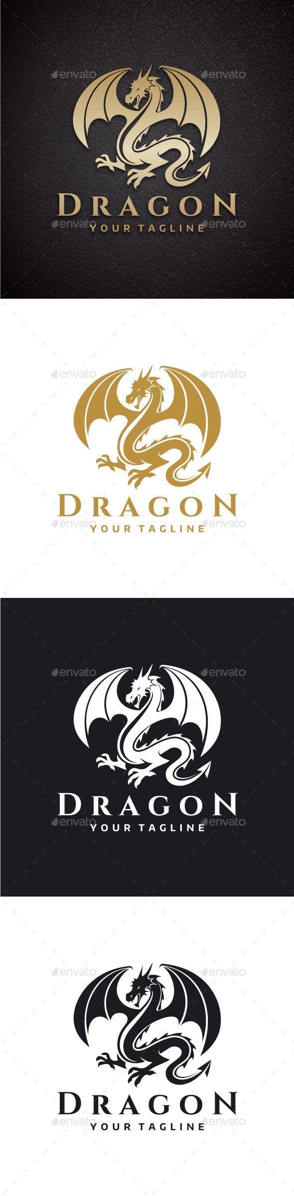 Old Dragon Logo - The Dragon Logo, ancient, animal, beast, brand, classic, classy, club