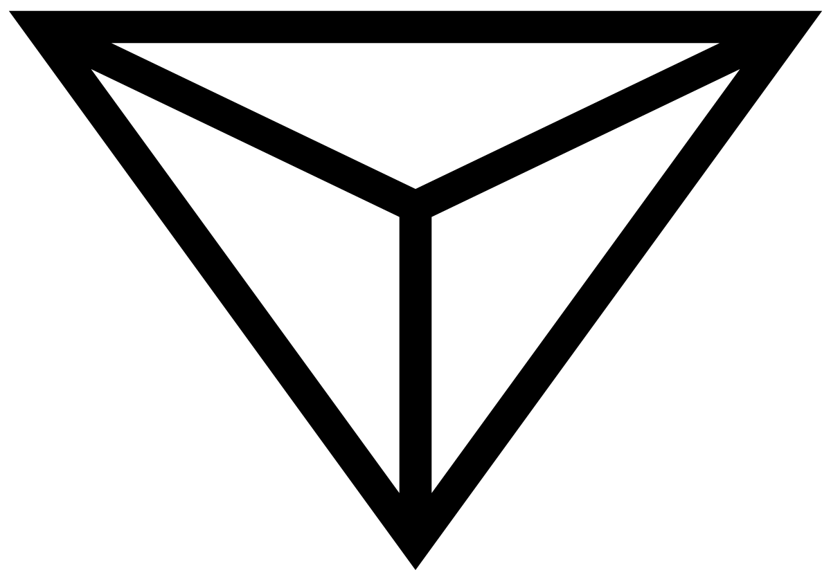 Black and White Triangles Logo - Dragon's Eye (symbol)