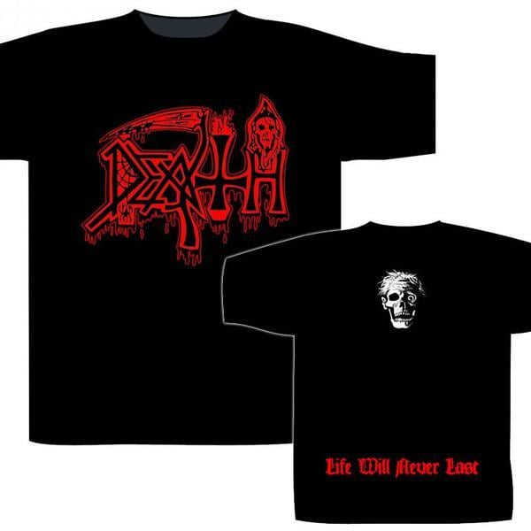 Red Life Logo - Death Logo / Life Will Never Last (T Shirt)