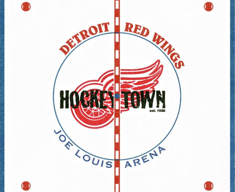 Detroit Red Wings Hockeytown Logo - Detroit Red Wings, Joe Louis Arena, Hockey Town Mixed Media