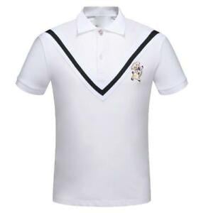 Double Polo Logo - New Brand Men's V Double Color Pattern Pig Logo Embroidery Polo ...