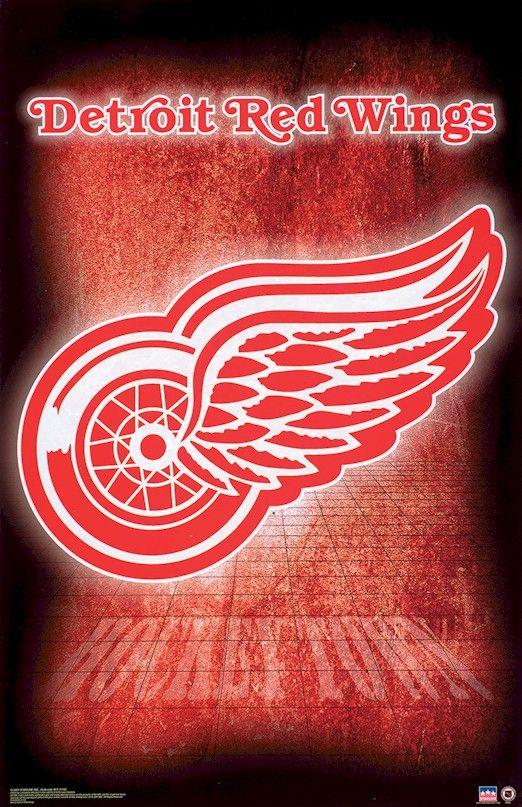 Detroit Red Wings Hockeytown Logo - DETROIT RED WINGS ~ HOCKEY TOWN LOGO 22x34 NHL NEW/ROLLED! | eBay