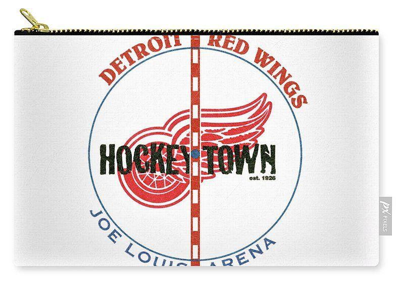 Detroit Red Wings Hockeytown Logo - Detroit Red Wings, Joe Louis Arena, Hockey Town Carry-all Pouch for ...