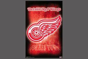 Detroit Red Wings Hockeytown Logo - Detroit Red Wings HOCKEYTOWN Official Team Logo Theme Art POSTER by ...