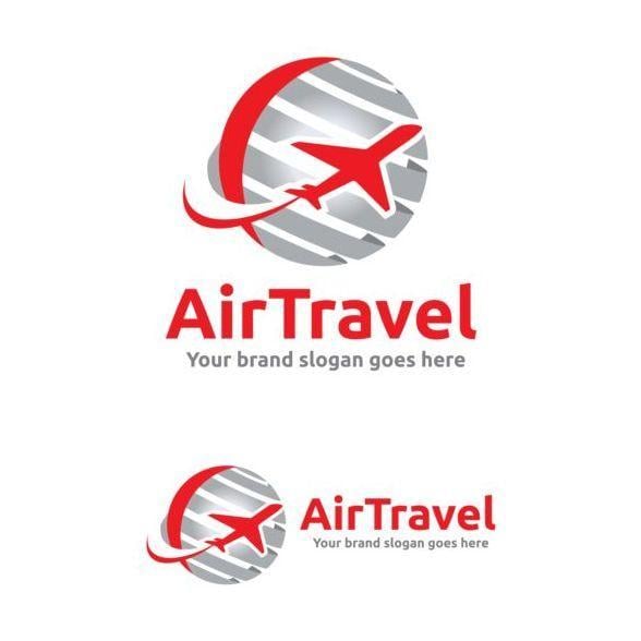 Red Travel Logo - air travel red logo design vector free download