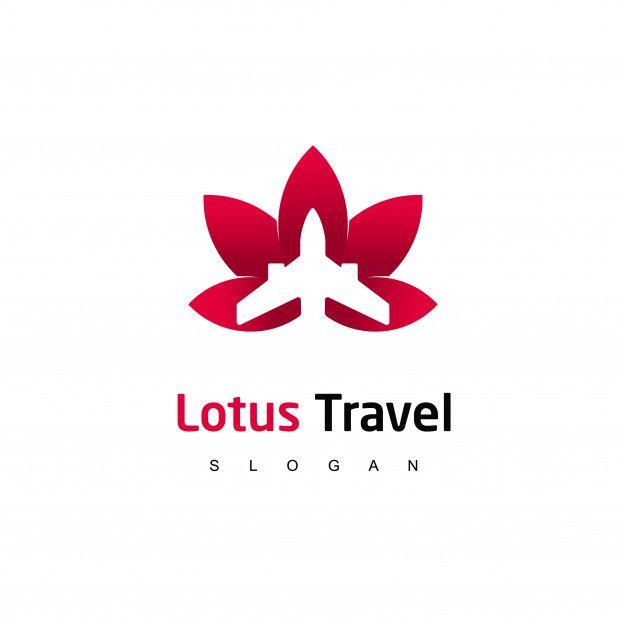 Red Travel Logo - Lotus travel logo Vector | Premium Download